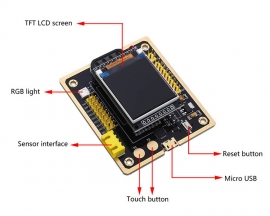 ESP-32F Development Board 1.44in TFT LCD Display Bluetooth-Compatible WIFI USB Programmable MCU Controller System Board